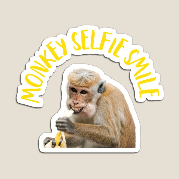 Monkey Selfie Square Sticker