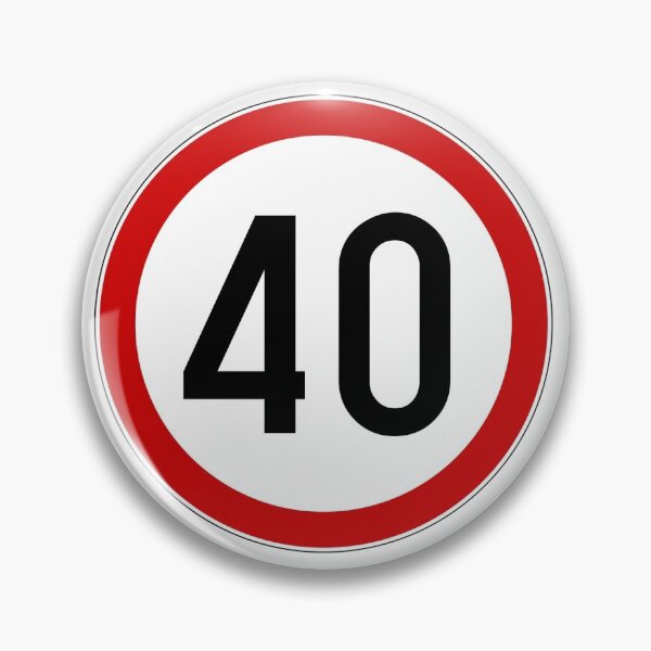 Item preview, The Number 40 (forty) in a Red Circle designed and sold by Sarcasmagic.