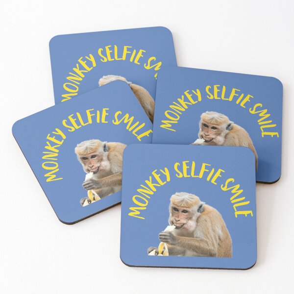 Item preview, Cute & adorable smiley, happy monkey selfie sticker for animal lovers designed and sold by haRexia.