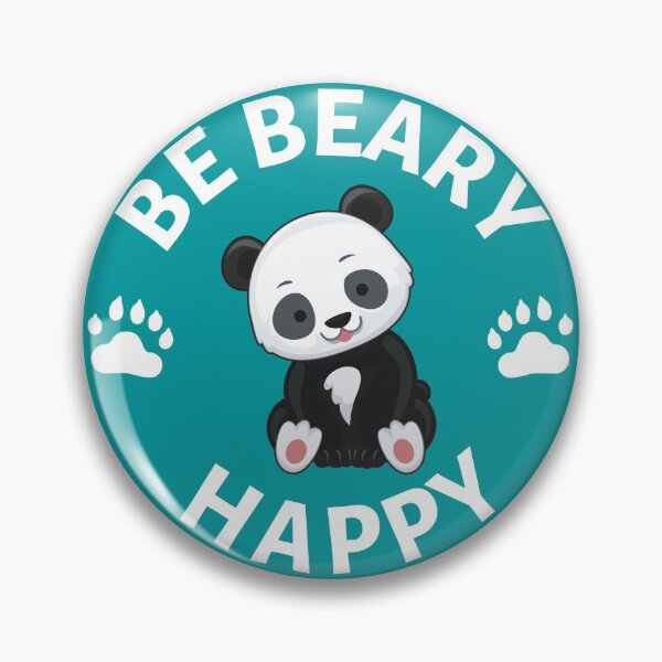 Item preview, Be Beary Happy Panda Pun- Cute Animal Friendly Panda - Gift for Panda Lovers designed and sold by CaitU.