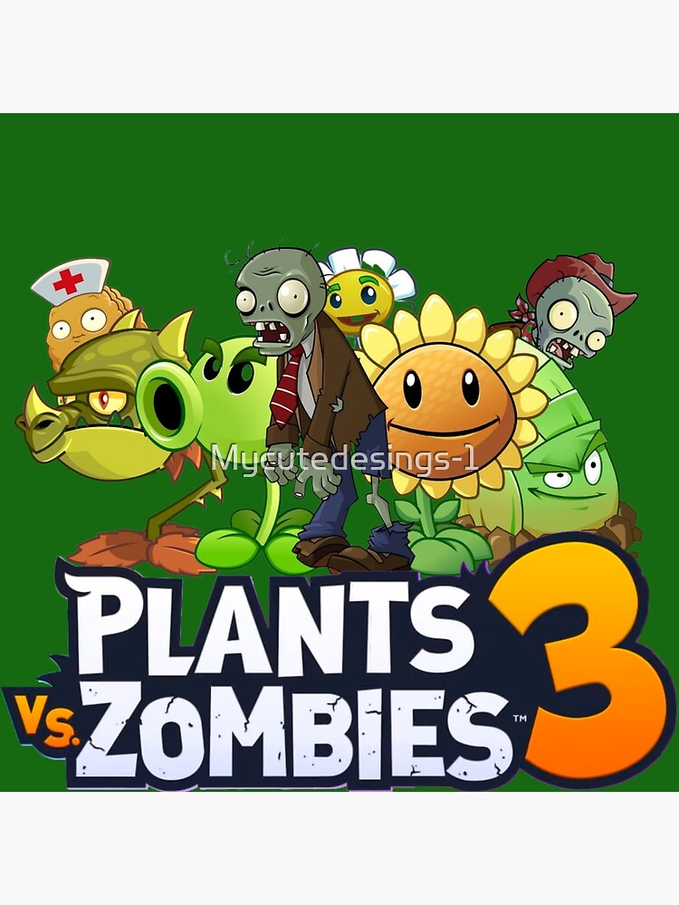 Characters plants vs zombies Heroes, zombie, battle for the neighborhood,  gifts, birthday,kids backpacks for school, Kids T-Shirt by Mycutedesings-1