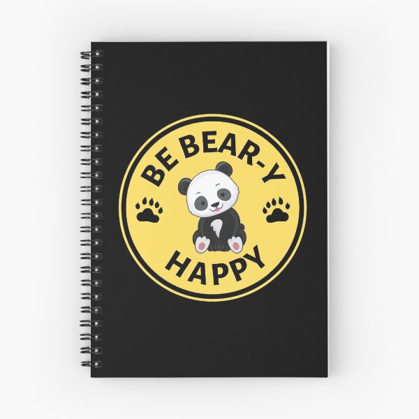 Item preview, Be Beary Happy Yellow Funny Panda- Cute Animal Friendly Panda - Gift for Panda Lovers designed and sold by CaitU.