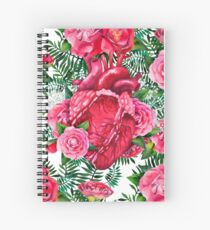 Aquarell Muster mit Herz und Cammelias Spiralblock