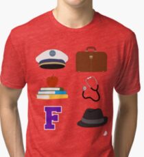 Catch Me If You Can Musical (large icons) Tri-blend T-Shirt