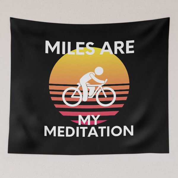 Item preview, Miles Are My Meditation Biker Biking Trip designed and sold by EllConApparel.