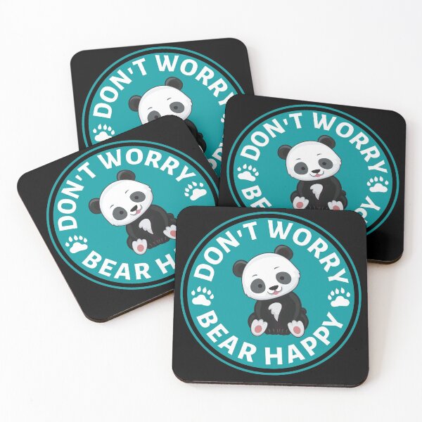Item preview, Dont Worry Bear Happy Panda Pun- Cute Animal Friendly Panda - Gift for Panda Lovers designed and sold by CaitU.