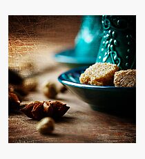 Food Background with Anise Star Close up Photographic Print