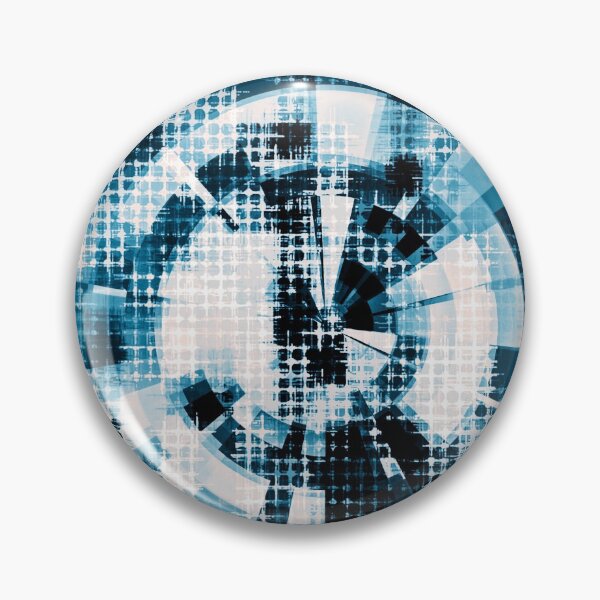 Item preview, graphic design geometric circle pattern abstract background in blue designed and sold by Mrvell.
