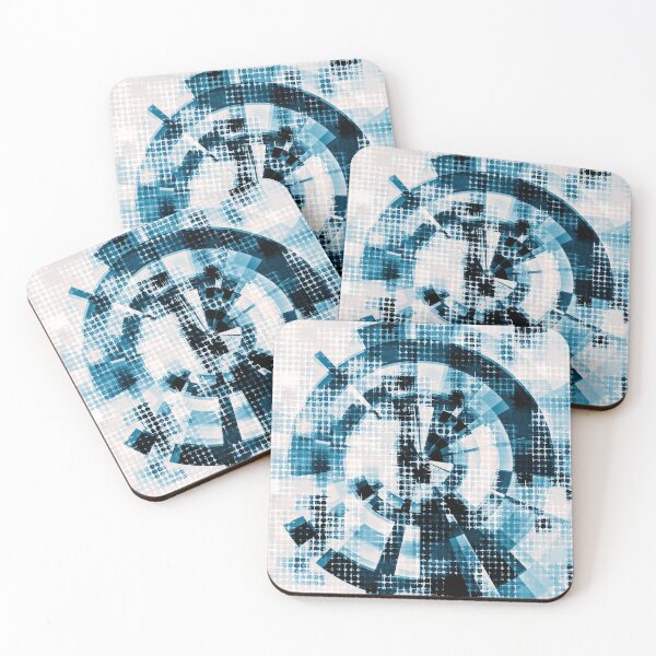 Item preview, graphic design geometric circle pattern abstract background in blue designed and sold by Mrvell.
