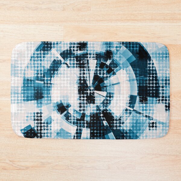 Item preview, graphic design geometric circle pattern abstract background in blue designed and sold by Mrvell.