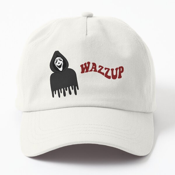 Wazzup ghost face Dad Hat