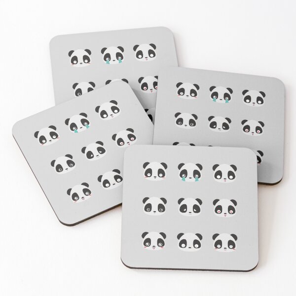 Item preview, Cute Animal Friendly Panda face Sticker Pack - Panda Bear Pattern - Gift for Panda Lovers designed and sold by CaitU.