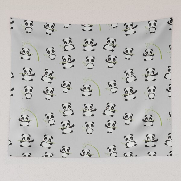 Item preview, Cute Animal Friendly Panda Sticker Pack - Panda Bear Pattern with bamboo- Gift for Panda Lovers designed and sold by CaitU.