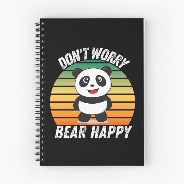 Item preview, Vintage Sunset Dont Worry Bear Happy Panda Pun- Cute Animal Friendly Panda - Gift for Panda Lovers designed and sold by CaitU.