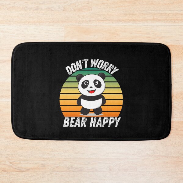 Item preview, Vintage Sunset Dont Worry Bear Happy Panda Pun- Cute Animal Friendly Panda - Gift for Panda Lovers designed and sold by CaitU.
