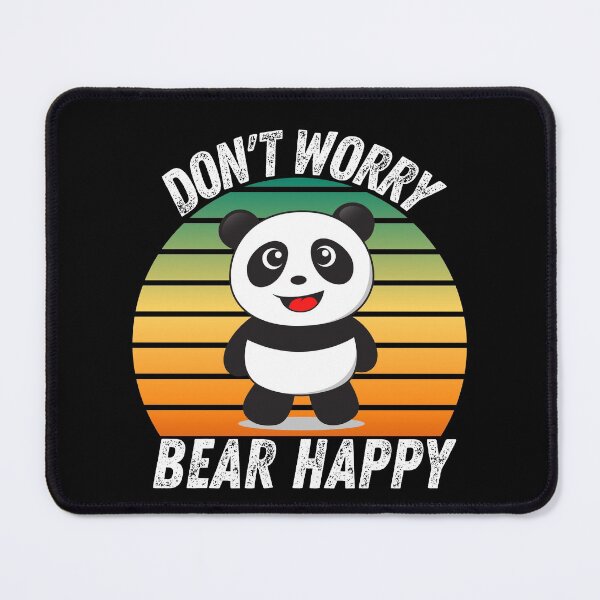 Item preview, Vintage Sunset Dont Worry Bear Happy Panda Pun- Cute Animal Friendly Panda - Gift for Panda Lovers designed and sold by CaitU.