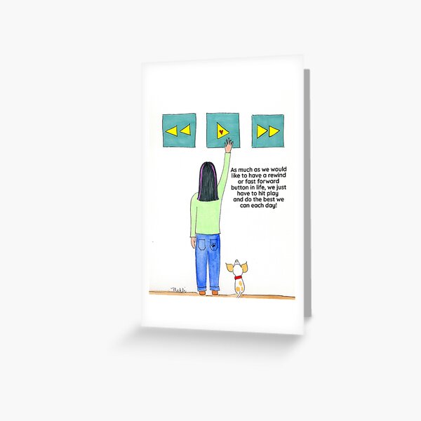 Hit the Play Button Greeting Card