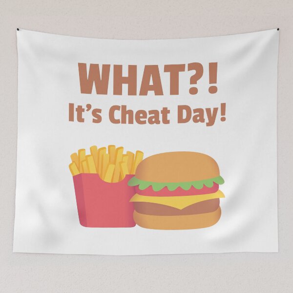 Item preview, What Its Cheat Day, French Fries and Burger designed and sold by rustydoodle.