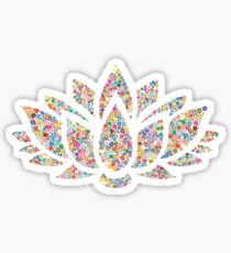 Multicolored Lotus Sticker