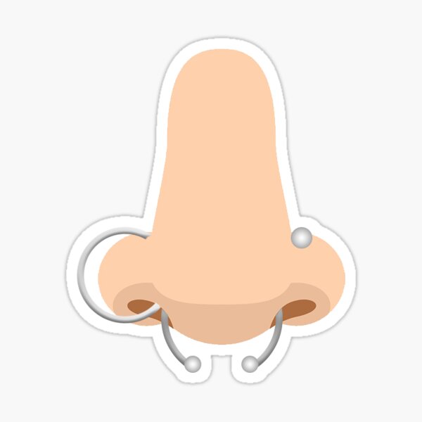 "Nose Piercings Emoji" Sticker for Sale by JFKsStickers Redbubble