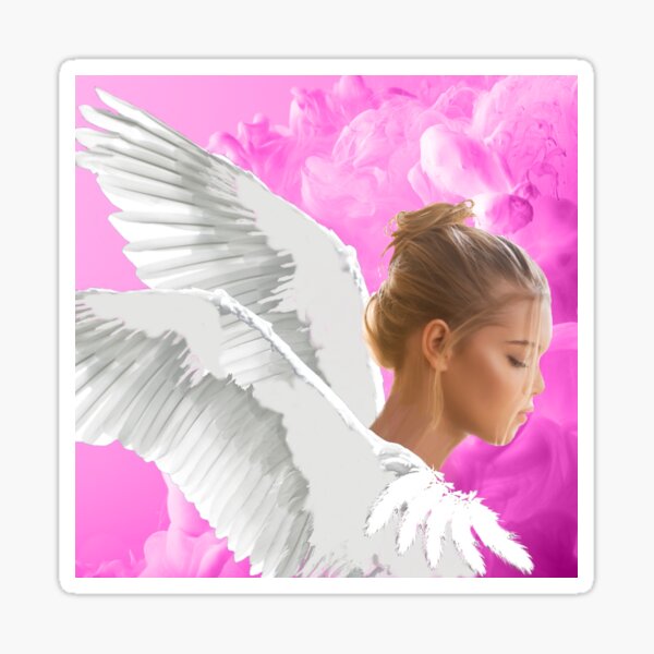 Angel Lullaby in Pink Sticker