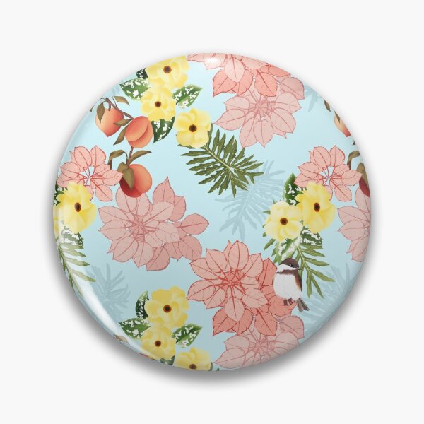 Item preview, Peachy Florals l designed and sold by Vinita Upadhya.
