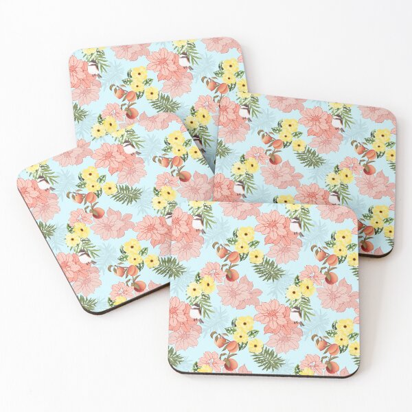 Item preview, Peachy Florals l designed and sold by Vinita Upadhya.