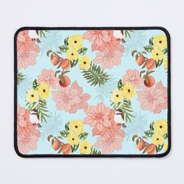 Item preview, Peachy Florals l designed and sold by Vinita Upadhya.