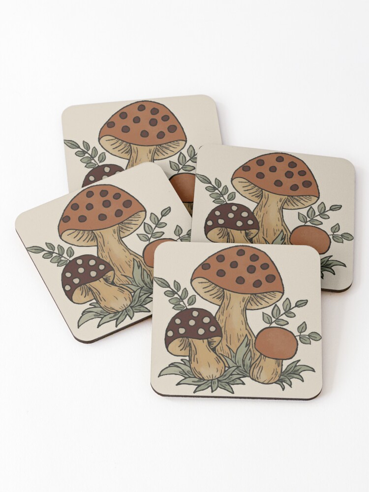 Mushrooms Coaster Set