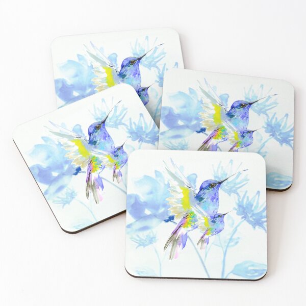 Item preview, Hummingbirds Blue Flowers designed and sold by Barbny.