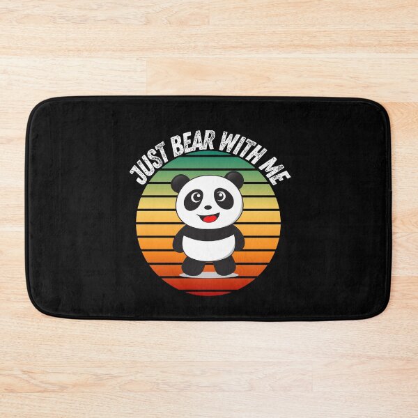 Item preview, Vintage Sunset Just Bear with me Panda Pun- Cute Animal Friendly Panda - Gift for Panda Lovers designed and sold by CaitU.