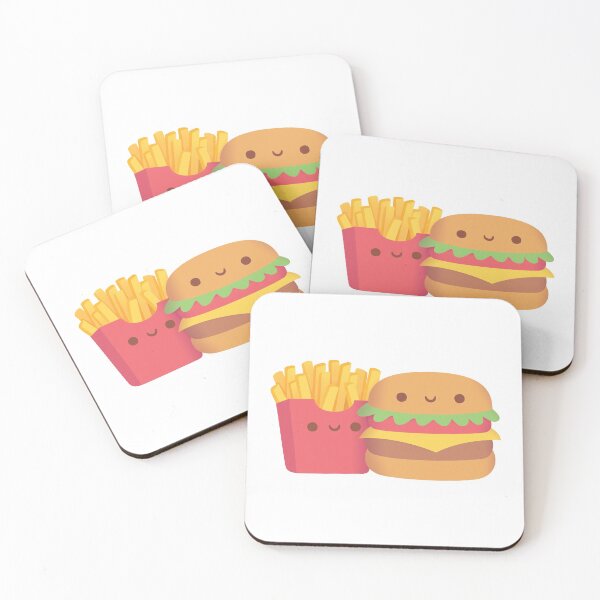 Item preview, Cute French Fries And Burger Pair designed and sold by rustydoodle.