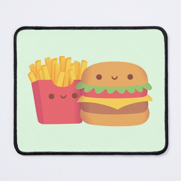 Item preview, Cute French Fries And Burger Pair designed and sold by rustydoodle.