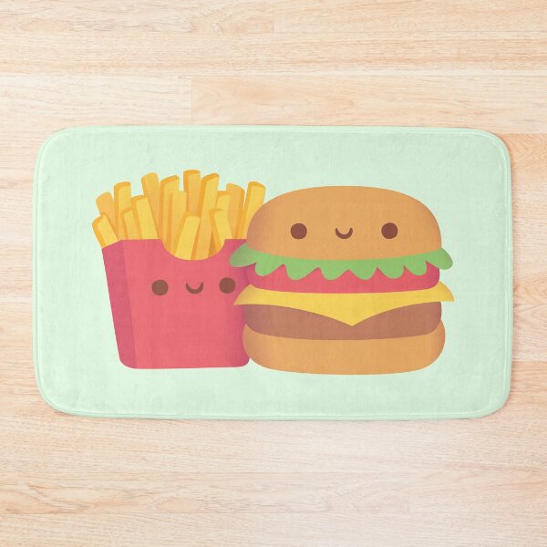 Item preview, Cute French Fries And Burger Pair designed and sold by rustydoodle.