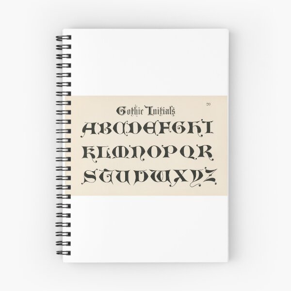 Item preview, Gothic Lettering designed and sold by ShineAesthetic.