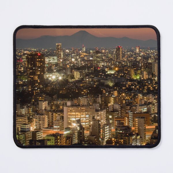 Item preview, Tokyo city scape at night with Mount Fuji designed and sold by InHerits.