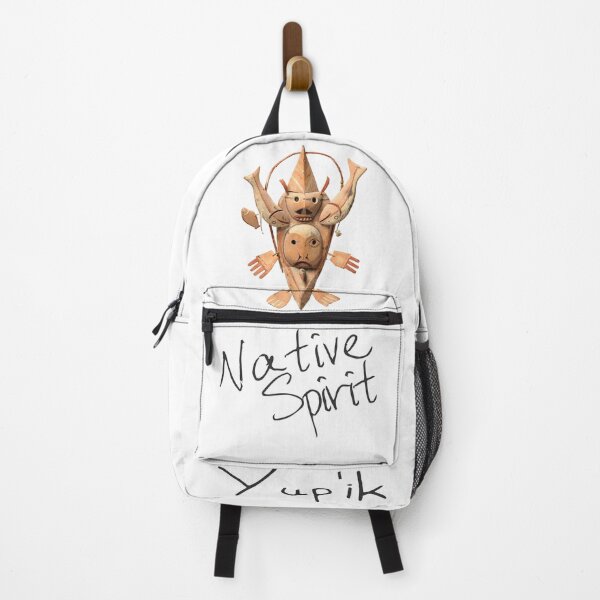 Item preview, Drawstring Bags Native American Yup'ik Water Spirits Mask Black Text designed and sold by Spirit-World.