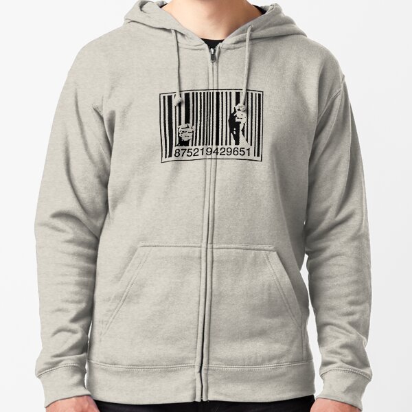 Banksy graffiti consumerism Zipped Hoodie