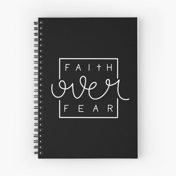 Item preview, Simple Faith Over Fear Square Text and Script designed and sold by themoodydecor.