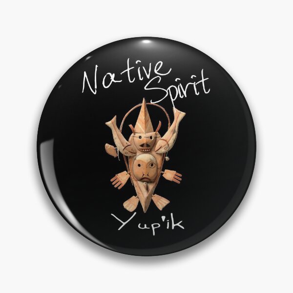 Item preview, Duffle Bags Native American Yup'ik Water Spirits Mask White Text designed and sold by Spirit-World.
