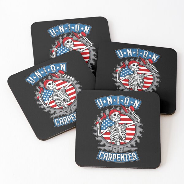 Item preview, Union Carpenter Skeleton USA Flag Woodworker Goth Carpentry designed and sold by GrandeDuc.