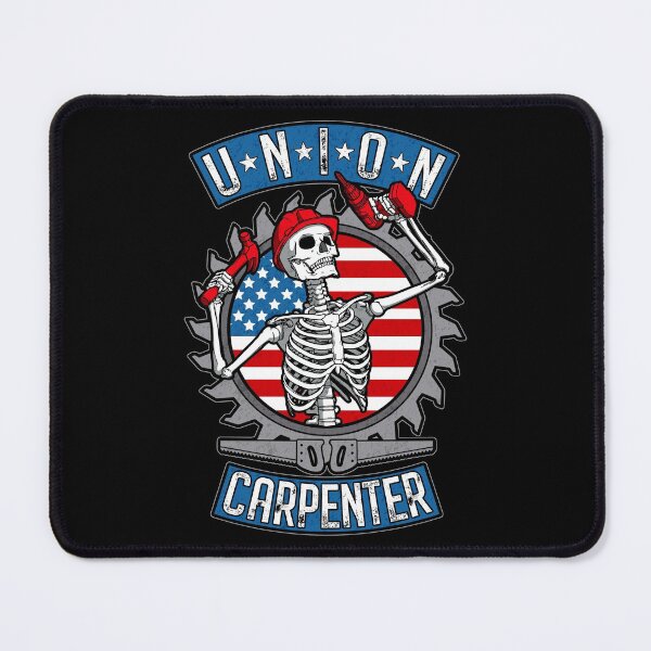 Item preview, Union Carpenter Skeleton USA Flag Woodworker Goth Carpentry designed and sold by GrandeDuc.