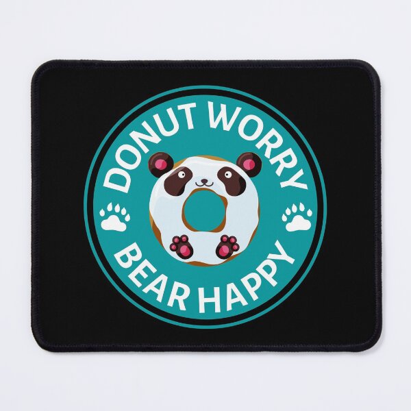 Item preview, Donut worry Bear Happy Panda Pun- Cute Animal Friendly Panda - Gift for Panda Lovers and Donut Lovers designed and sold by CaitU.