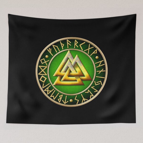 Item preview, Norse Valknut Runes - Green designed and sold by Naumaddic Arts.