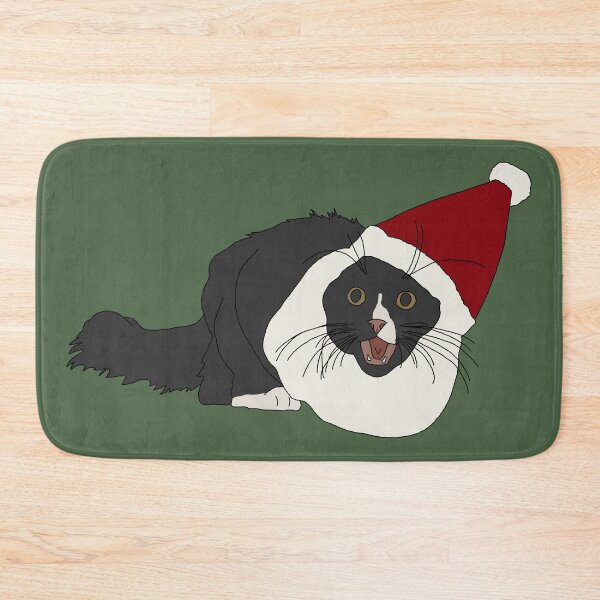 Item preview, Santa Cat (Black and White) designed and sold by nklange240.