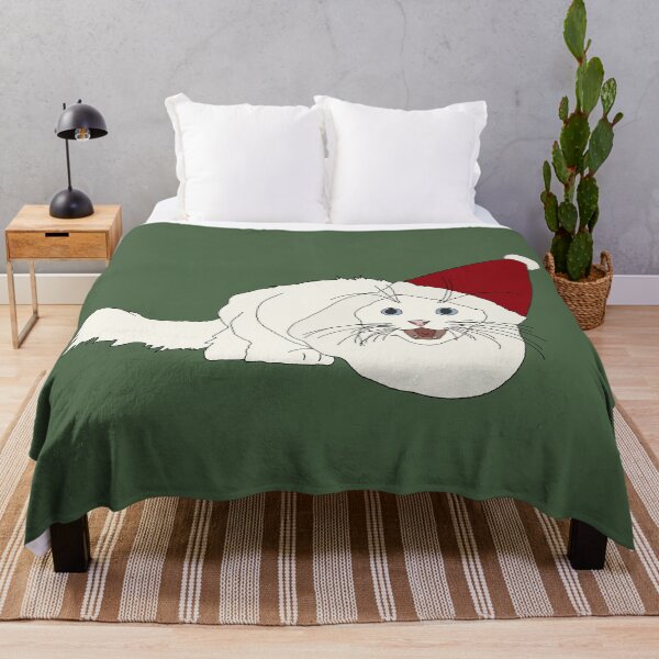 Item preview, Santa Cat (White with Blue Eyes) designed and sold by nklange240.