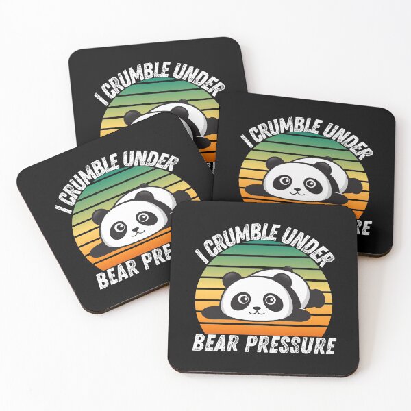 Item preview, Vintage Sunset I crumble under Bear Pressure Panda Pun- Cute Animal Friendly Panda - Gift for Panda Lovers designed and sold by CaitU.
