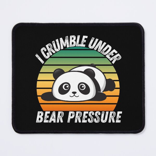 Item preview, Vintage Sunset I crumble under Bear Pressure Panda Pun- Cute Animal Friendly Panda - Gift for Panda Lovers designed and sold by CaitU.