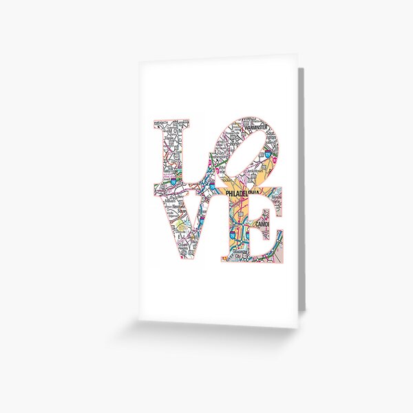Item preview, Love Philly Map designed and sold by Soccer4ja9.