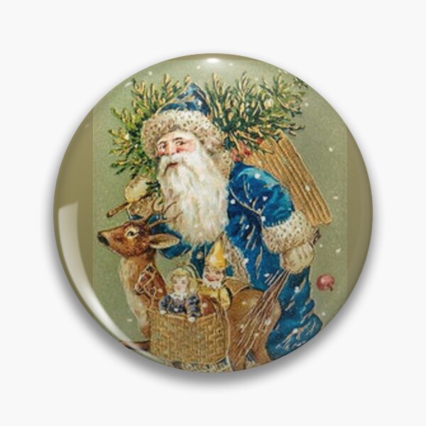 Artikelvorschau, Vintage-St. Nick in einem blauen Anzug, bereit für die Feiertage. entworfen und verkauft von lduke47.